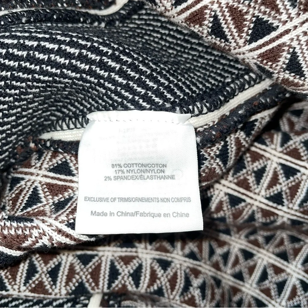 Tory Burch XS Geo Jacquard Knit Dress Sweater long sleeve
